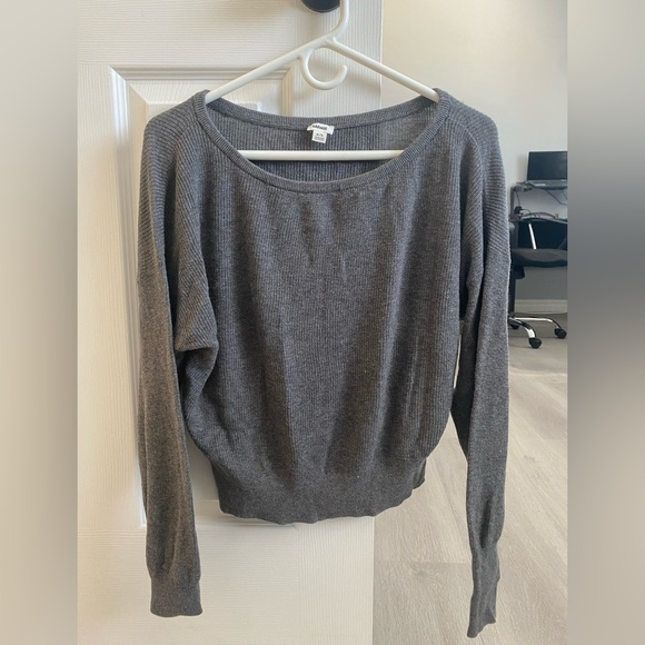 Garage, Long Sleeve, Wide Collar, Gray - Picture 1 of 3